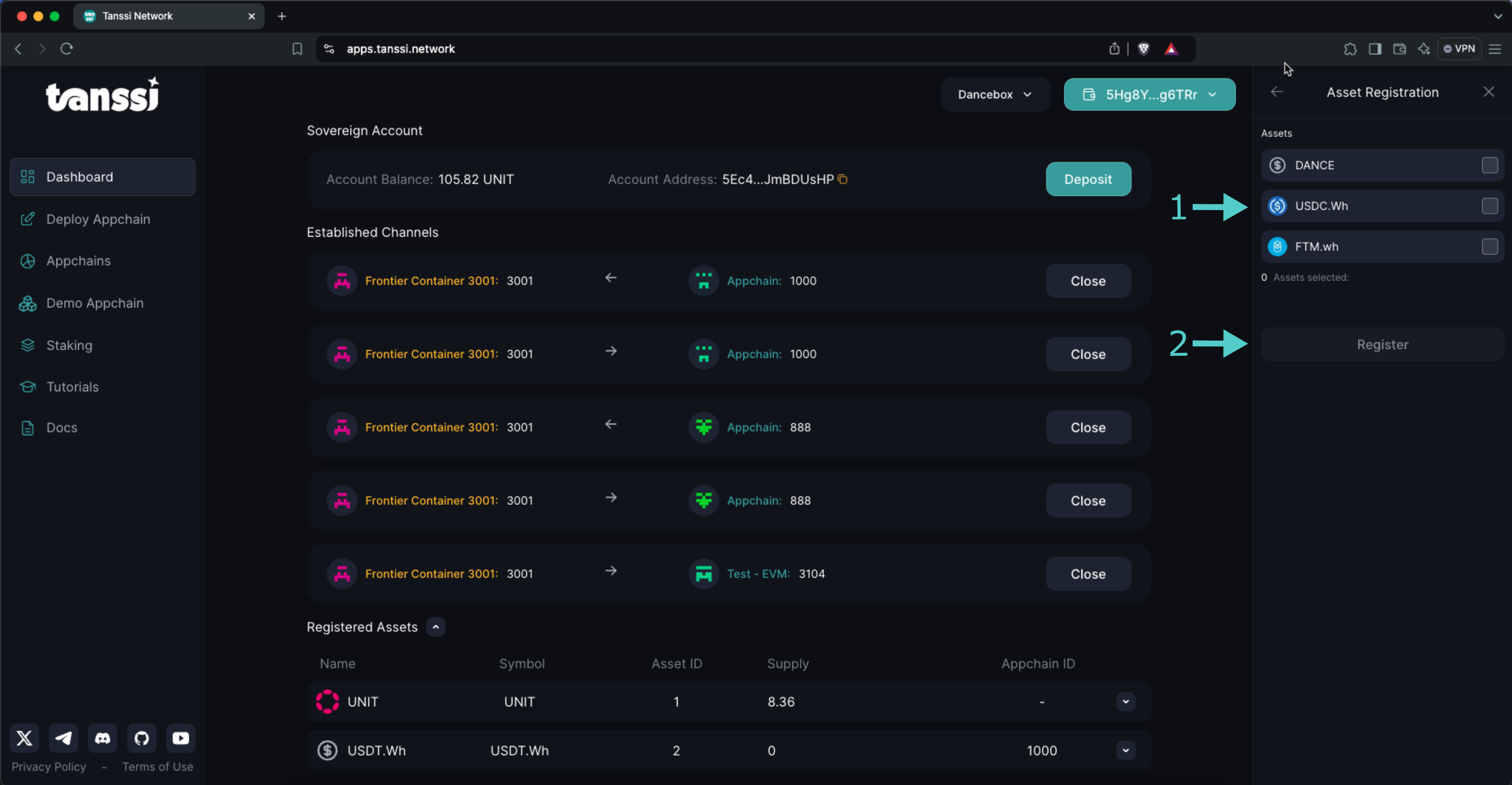 Asset registration