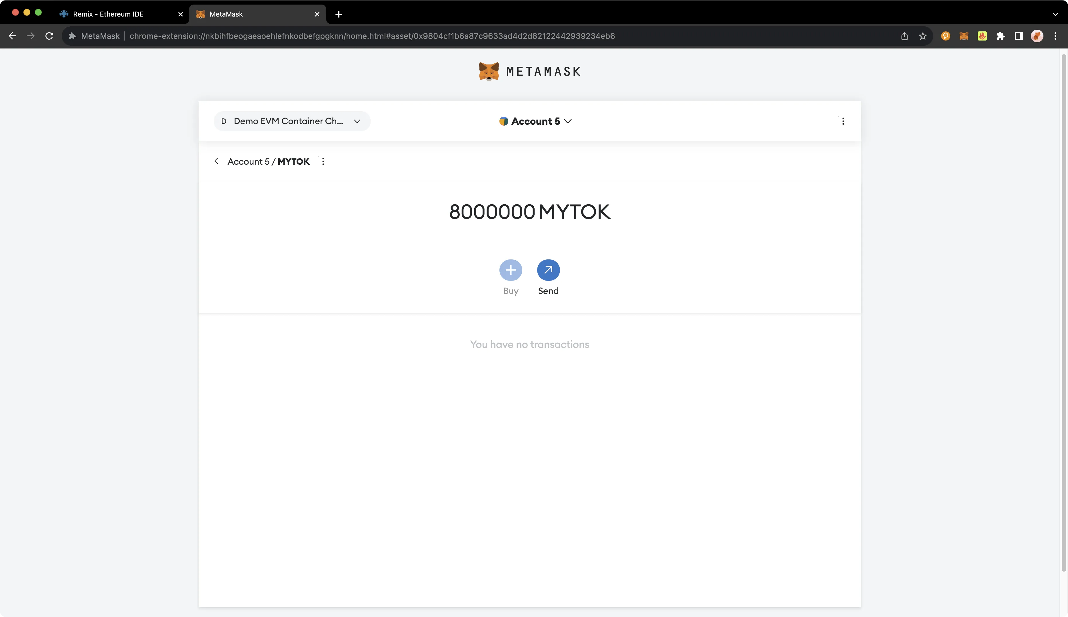 Add the tokens to your MetaMask account
